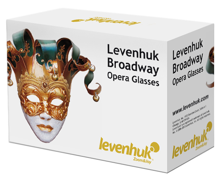Стильная упаковочная коробка театральных биноклей Levenhuk Broadway