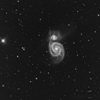 M 51 (Messier 51, NGC 5194, Галактика Водоворот) – галактика в созвездии Гончие Псы. Галактика M 51 (также известная как Arp 85 и VV 1) состоит из большой спиральной галактики NGC 5194, на конце одного из рукавов которой находится галактика-компаньон NGC 5195