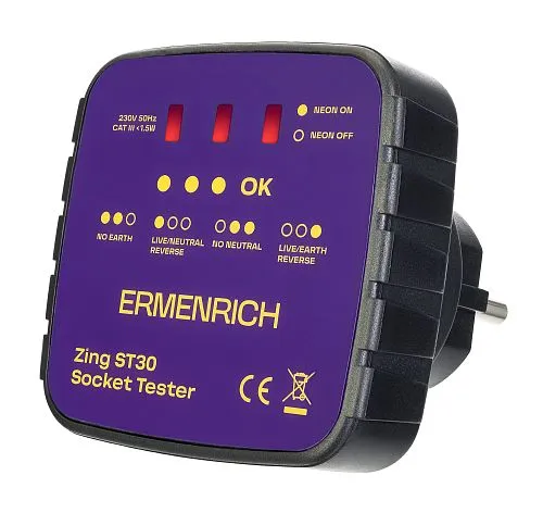 Тестер розеток Ermenrich Zing ST30