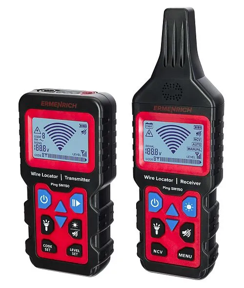 Детектор подземных проводов Ermenrich Ping SM150, красный,  1