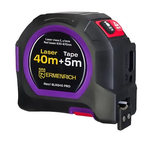 Рулетка с лазерным дальномером Ermenrich Reel SLR545 PRO