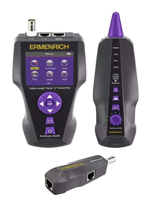Измеритель длины кабеля Ermenrich NetGeeks NL80,  1