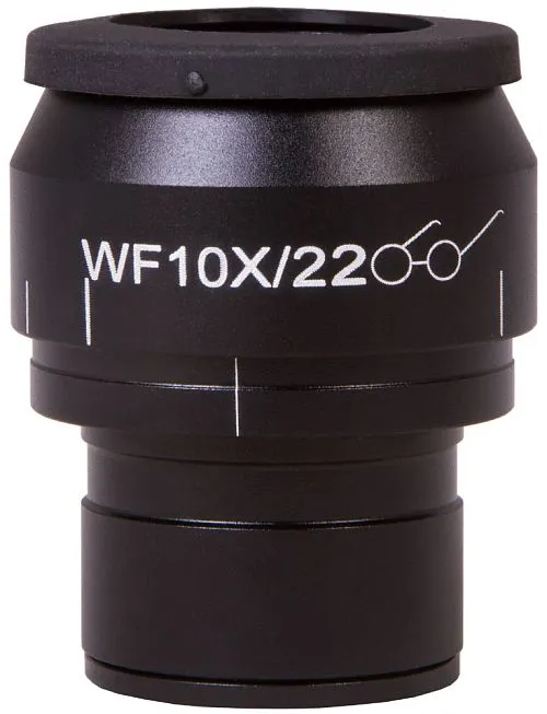Окуляр Levenhuk MED WF10x/22 с перекрестьем, шкалой и диоптрийной коррекцией,  1