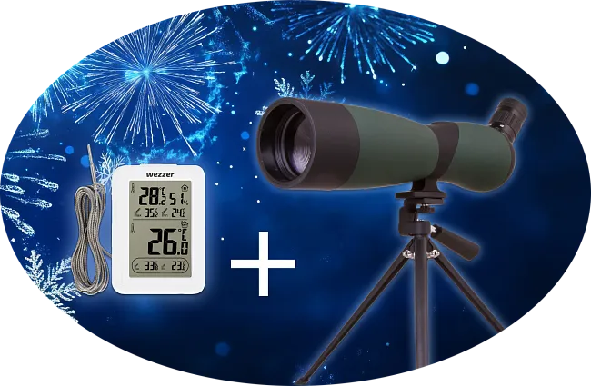 К зрительной трубе — термометр в подарок