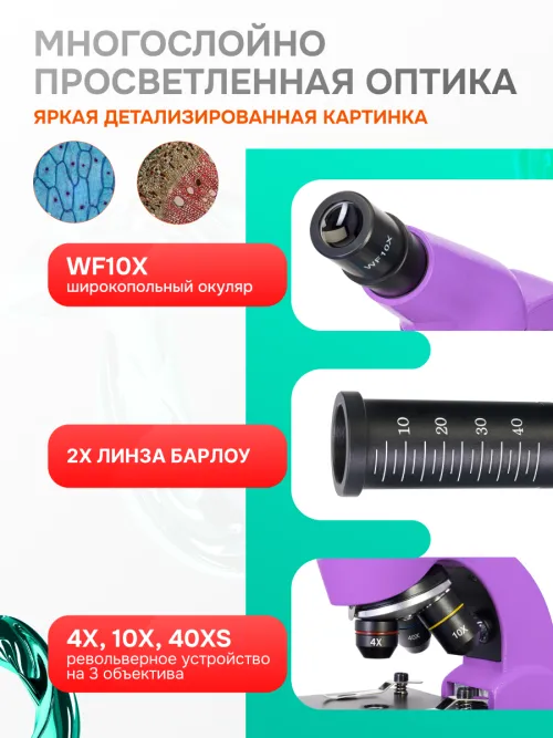 Микроскоп Levenhuk Rainbow 50L,  4