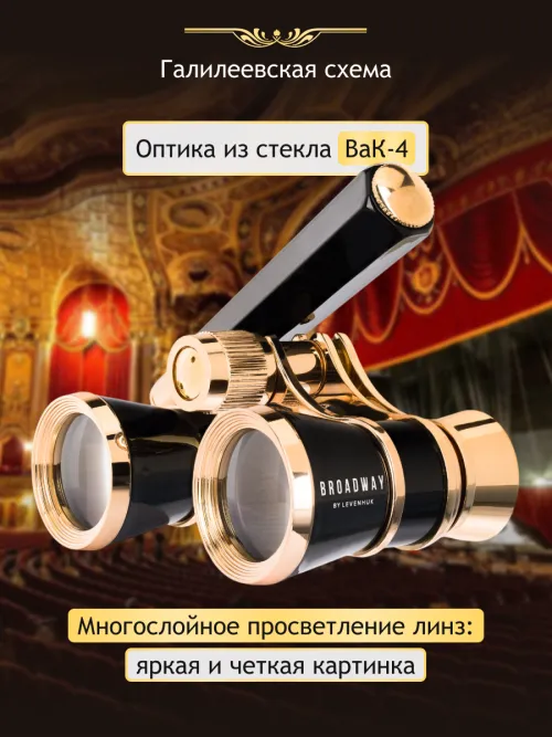 Театральный бинокль-лорнет Levenhuk Broadway 325E,  13