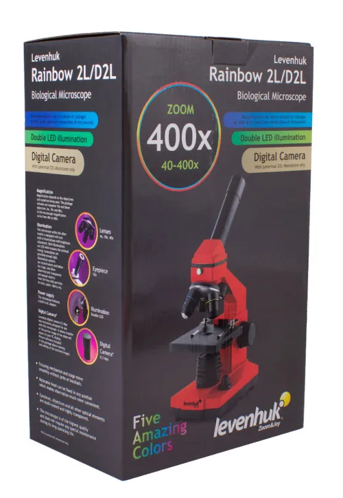 (RU) Микроскоп Levenhuk Rainbow 2L PRO Azure\Лазурь,  17