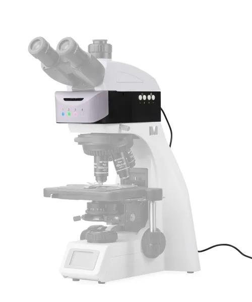 Насадка эпи-люминесцентная моторизованная MAGUS Epi-FL04M LED, блоки люминесцентных фильтров B/G/UV,  12
