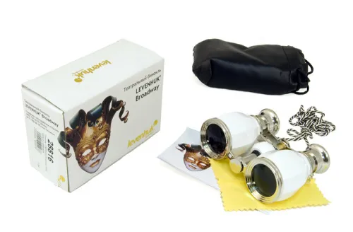 Бинокль Levenhuk Broadway 430A с цепочкой, белый,  8