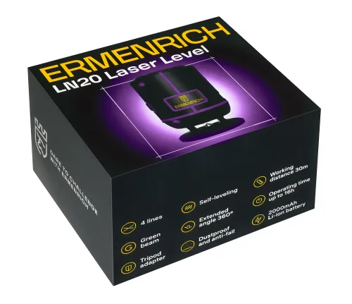 Лазерный уровень Ermenrich PLUS LN20,  9