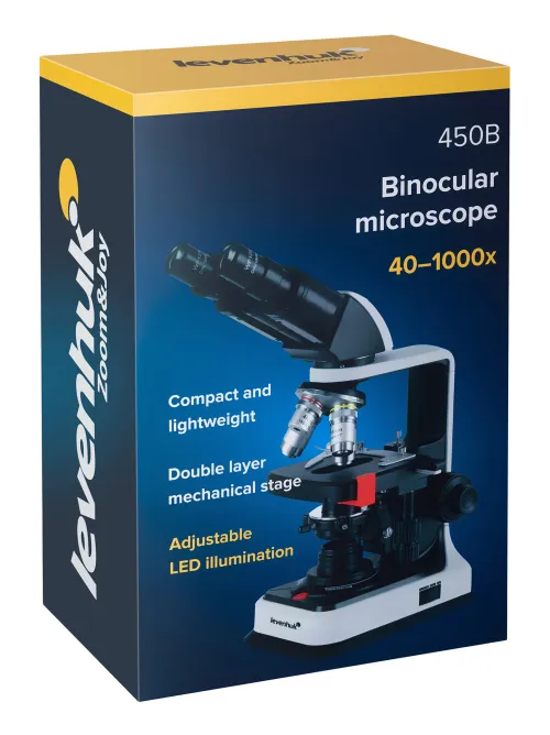 Микроскоп Levenhuk 450B, бинокулярный,  12