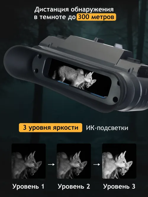 Бинокль цифровой ночного видения Levenhuk Halo NVB10 Helmet, с креплением на шлем,  22