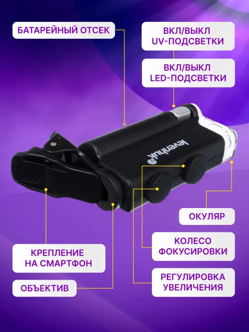 Микроскоп карманный для проверки денег Levenhuk Zeno Cash ZC10,  14