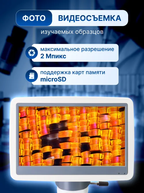 Микроскоп цифровой Levenhuk D95L LCD,  16