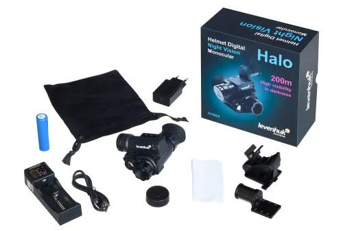 Монокуляр цифровой ночного видения Levenhuk Halo NVM20 Helmet, с креплением на шлем,  2