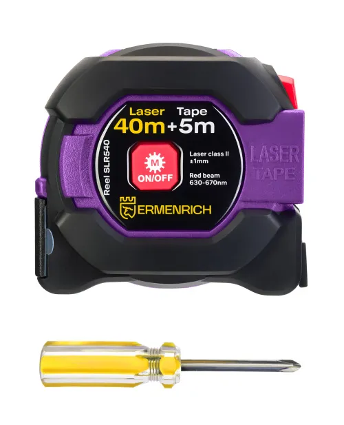 Рулетка с лазерным дальномером Ermenrich Reel SLR540,  2
