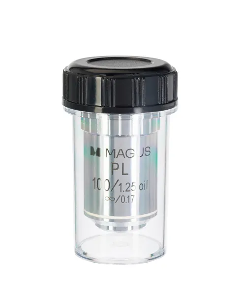 Объектив MAGUS MP100 OIL 100х/1,25 ми Plan ∞/0,17,  2