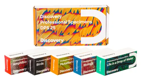 Набор микропрепаратов Levenhuk Discovery Prof DPS 25. «Биология, Птицы и др.»,  2