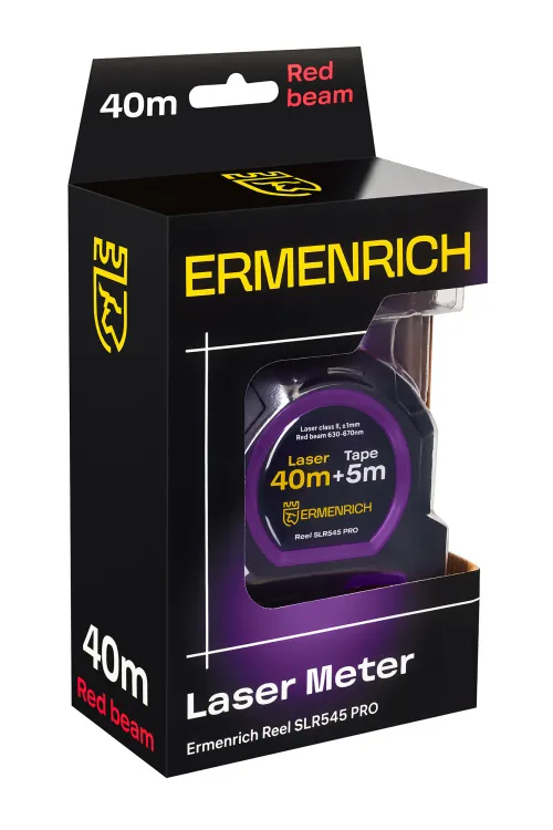 Рулетка с лазерным дальномером Ermenrich Reel SLR545 PRO,  7