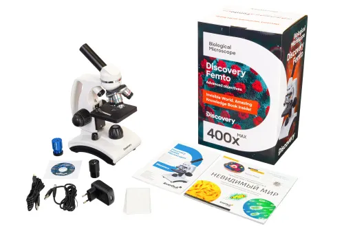Микроскоп цифровой Levenhuk Discovery Femto Polar с книгой,  3