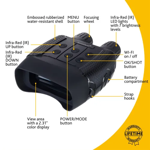 Бинокль цифровой ночного видения Levenhuk Halo 13X Wi-Fi,  13