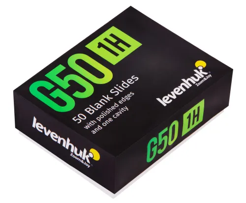 Стекла предметные с лункой Levenhuk G50 1H, 50 шт.,  6