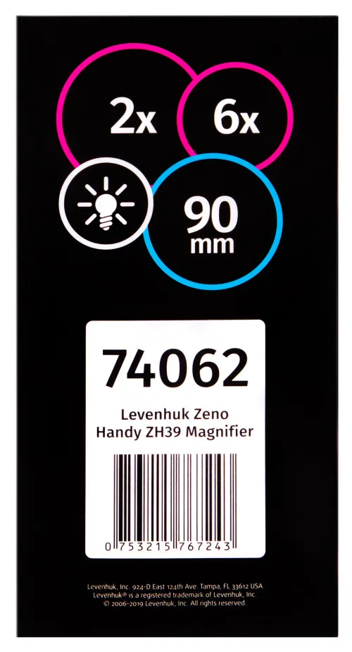 Лупа ручная Levenhuk Zeno Handy ZH39,  12