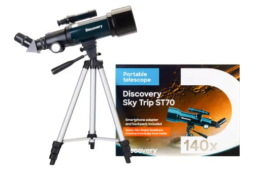 Телескоп Levenhuk Discovery Sky Trip ST70 с книгой,  2