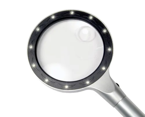 Лупа Levenhuk Zeno 600, 2,5x/5x, 90/21 мм, 12 LED, металл,  4