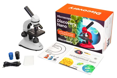 Микроскоп цифровой Levenhuk Discovery Nano Polar с книгой,  2