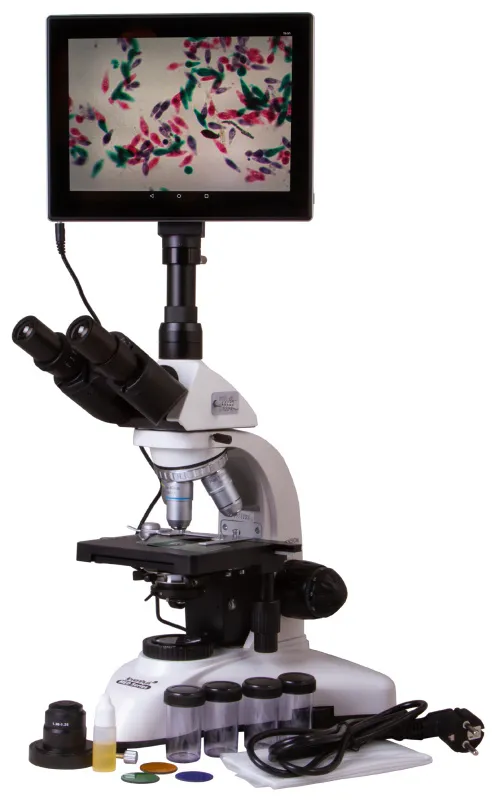 Микроскоп цифровой Levenhuk MED D25T LCD, тринокулярный,  2