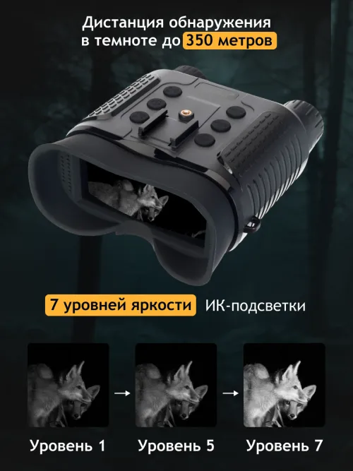 Бинокль цифровой ночного видения Levenhuk Halo 13X Helmet, с креплением на голову,  17