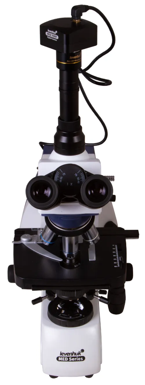 Микроскоп цифровой Levenhuk MED D35T, тринокулярный,  3