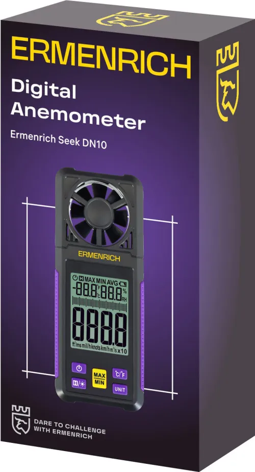 Цифровой анемометр Ermenrich Seek DN10,  2