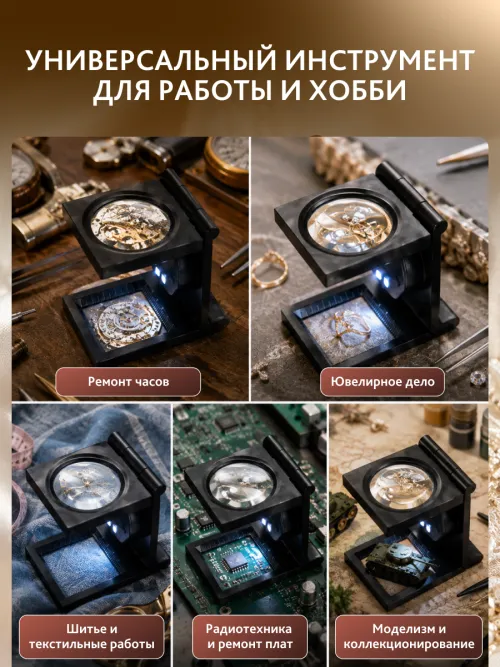 Лупа настольная Levenhuk Zeno Desk D0,  12