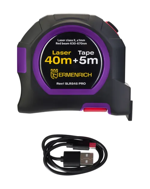 Рулетка с лазерным дальномером Ermenrich Reel SLR545 PRO,  2