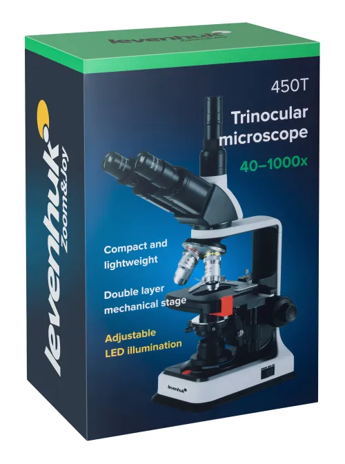 Микроскоп Levenhuk 450T, тринокулярный,  13