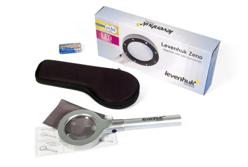 Лупа Levenhuk Zeno 500, 3,5x, 56 мм, 8 LED, металл,  3
