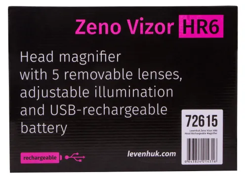 Лупа налобная с аккумулятором Levenhuk Zeno Vizor HR6,  13