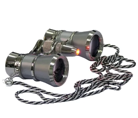 Бинокль Levenhuk Broadway 325F с подсветкой и цепочкой, серебряный,  2