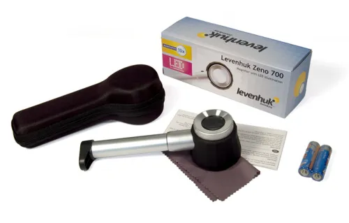 Лупа Levenhuk Zeno 700, 10x, 30 мм, 3 LED, металл,  3