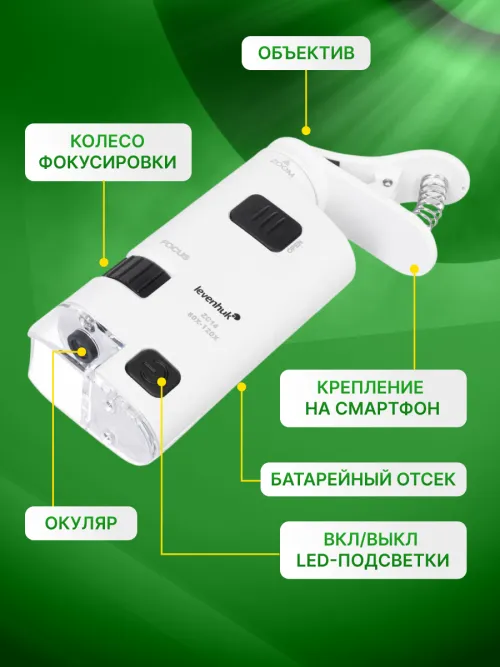 Микроскоп карманный для проверки денег Levenhuk Zeno Cash ZC14,  16