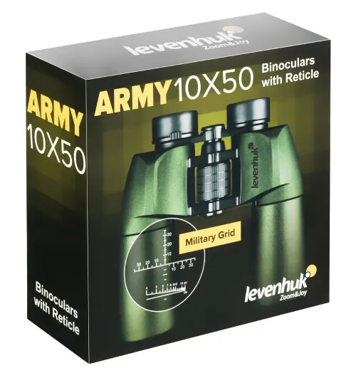 Бинокль Levenhuk Army 10x50 с сеткой,  14