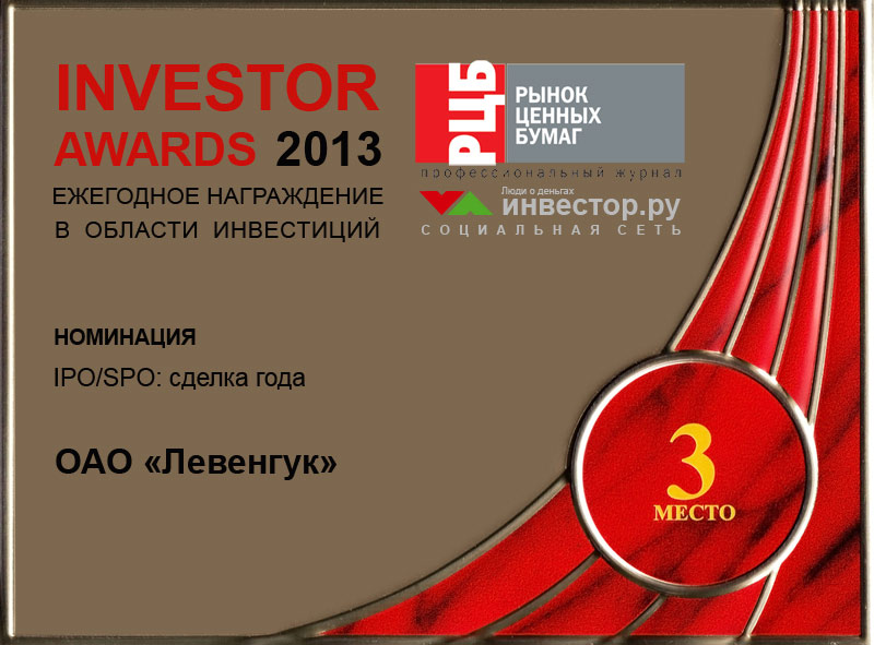 Investor Investor Awards 2013